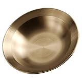 VALICLUD Pasta Teller Gold Rostfrei Suppen und Salatteller Kratzfeste Metallschale für Pasta Suppe...