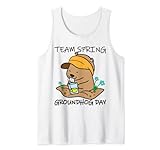 Groundhog Day Team Spring - Frühlingsblumen Sipping Lemonade Tank Top