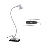 Operitacx LED Klemmleuchte mit Dimmbaren Farbtemperaturen Flexiblem Schwanenhals Augenfreundlichem...