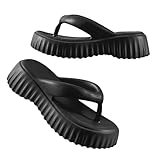 Outdoor/Indoor Flip Flops Damen Bequem Slipper Zehentrenner Plateau Muffin Bunt Pantoffeln Flach...