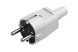 Meister Schutzkontakt-Stecker - PVC - grau - 250 V - 16 A - Maximaler Kabelquerschnitt 1,5 mm² -...