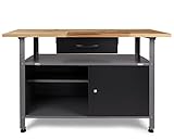 Ondis24 Montagewerkbank Werkbank Klaus 120 cm, Metall, abschließbarer Tür, höhenverstellbare...