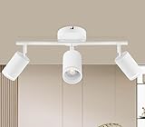GeyouLux Deckenstrahler LED 3 Flammig, LED Deckenleuchte Schwenkbar, GU10 Deckenlampe Strahler...