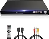 DVD-168 Kompakt HD DVD Player für TV HDMI AV Ausgang mit Kabel Enthalten, 1080P DVD-CD-Player mit...