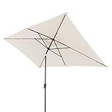 Doppler Sonnenschirm für den Garten Jack 300x200cm in Natur - Rechteckiger Sonnenschirm für Balkon...
