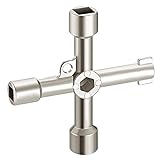 EHIOG 4-Wege-Multifunktionsschlüssel,Universeller Schaltschrankschlüssel,Multifunktionale Cross...