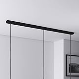 Baldachin für Lampe Rechteckig, Länge 1100mm, mit 3 Kabelauslässen (L 110 x H 2.5 x B 5 cm),...
