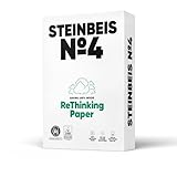 Steinbeis No. 4 Druckerpapier – DIN A4 Recycling-Papier 80 g/m², Weiß & Chlorfrei, 2500 (5 x...