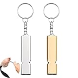 SSHUIKKAI 2 Stück Trillerpfeife Laut Notfall, Signalpfeife, Notfallpfeife, Emergency Whistle,...