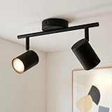 Gr4tec Deckenstrahler LED 2 Flammig, Modern Deckenlampe Strahler Schwenkbar, Metall Deckenleuchte...