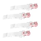 Tofficu 4 Stück Bettdeckenbefestigungen Verstellbar für Babydecken und Kinderwagen Rosa Flexibles...