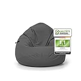 Nadimaideal Sitzsack Tropfenform Kastanie | Bodenkissen für Kinder & Erwachsene | Indoor & Outdoor...