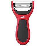 Silit 2in1 Sparschäler 14 cm, Gemüseschäler mit Julienne-Schneider, Edelstahl mattiert,...
