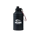 SMILODOX Trinkflasche 2l Edelstahl I Sport & Outdoor Wasserflasche 2 Liter mit Trinkaufsatz I...