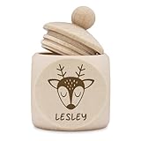 polar-effekt Zahndose aus Holz mit personalisierter Gravur für Kinder - Milchzahndose für Mädchen...