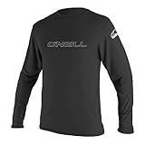 O'Neill Wetsuits Herren Basic Skins L/S Rash Tee Vest, Black, M