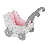 Bayer Chic 2000 - Puppenwagen aus Holz, Holzpuppenwagen für Puppen bis zu Einer Größe von 54 cm,...