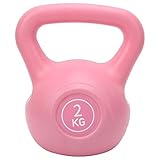 2KG Kettlebell, Krafttraining Kettlebell, Eisen-Sand-Mischung Kettlebell Mit Breitem Griff,...