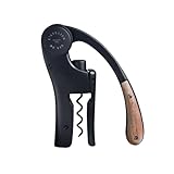L’ATELIER DU VIN – Oeno Motion Wood & Black – Vertikaler Hebelkorkenzieher - Mattes Metall und...