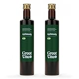 GreatVita Bio Apfelessig 1 Liter | Naturtrüb & ungefiltert mit Essigmutter - 100% Bio Qualität aus...