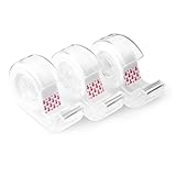 Amazon Basics Klebeband mit matter Oberfläche und Abroller, unsichtbares Klebeband, 3/4 Zoll x 300...