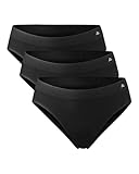 DANISH ENDURANCE Damen Panties aus Viskose 3 Pack (Schwarz, Medium/Large)