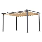 Mondo Viro Pavillon aus Aluminium 'Sun' mit Abdeckplane 400 x 300 cm 230 h