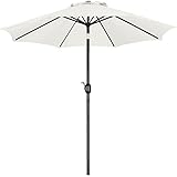 Yaheetech Sonnenschirm Balkon Rund Terrassenschirm 270 cm Gartenschirm Knickbar Kurbelschirm mit...