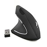 Ergonomische Funkmaus für Linkshänder, Vertikale Kabellose Maus DPI 800/1200/1600 Einstellbar mit...