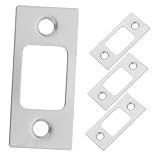 Tofficu 4 Stück Edelstahl Türschlagplatte mit Verstärkter Riegelaufnahme Präzise Latch führung...