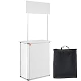 VEVOR Tragbare Messetheke Messetresen, 785 x 380 x 1815 mm Messestand Ausstellungs-Thekenständer,...