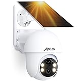 ANRAN 5MP Überwachungskamera Aussen Akku Solar, FHD Kabellose Überwachungskamera mit Solarpanel,...