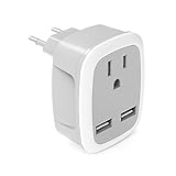 USA Auf UK IT Reisestecker Adapter 2 X USB 3-in-1 Multifunktionaler Internationaler...