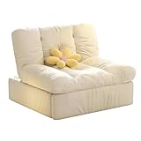 3-in-1 Umwandelbarer Schlafsessel, Kunstleder Klappbett mit Metallrahmen und Verstellbarer...