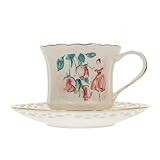 esmen Teetasse, 1 Set, Porzellan, Kaffeetasse, Keramik, Teeschale mit Untertasse, sehr geeignet für...