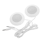 BUGUUYO 2 Stück Kopfkissen Lautsprecher mit Klinkenanschluss Mini Tragbare Musikbox für Cd Player...