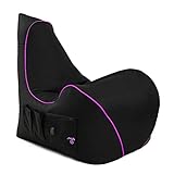 BuBiBag Gaming Sitzsack zum Zocken mit Anschluss zum Laden & Taschen, Halterung, Game Sessel für...