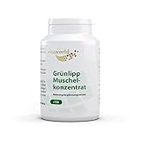 vitaworld Grünlippmuschel Konzentrat, 500 mg reines Grünlippmuschelpulver pro Kapsel,...