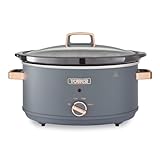 Tower T16043GRY Cavaletto 6,5 Liter Schongarer mit 3 Wärmestufen, Cool Touch Griffe, Grau und...