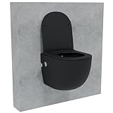 HAGO24 | Hänge WC | Bidet | Schwarz | Spülrandlos | Tornadospülung | Softclose | WC Sitz |...