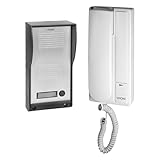 Virone CARLO Sprechanlage 1 Familienhaus für Oberflächen-Montage 2-Draht, 230V AC, Nachname...