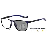 ABETOS Gleitsichtbrille Multifokale Lesebrille Photochrome Blaulichtfilter TR90 Rahmen Sportliche...