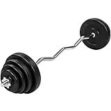 MOVIT 23,5kg SZ Curlset, mit Sternverschlüssen + 8 Gewichtsscheiben, 120cm SZ Curlstange gerändelt...