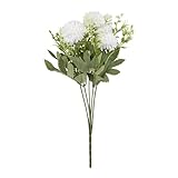 Ideen mit Herz Blütenbusch | Künstliches Blumenarrangement | Blumenstrauß | Dahlie in Weiß 2 |...