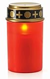KELOPEST® LED Grablicht rot oder weiß mit Batterie und bis zu 6 Monaten Leuchtdauer - LED...