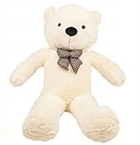 XXL Teddybär Kuschelbär weiß 130 cm Plüschbär Kuscheltier sehr weich
