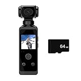 Ggnaxivs 4K Pocket Action Kamera HD LCD Bildschirm 270° drehbar Wifi Mini Sportkamera mit...