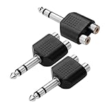 LRXIYODE 3 Stück Rca Adapter Audio Y splitter Langlebiger Zinklegierung und Kunststoff Buchse zu...