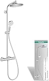 hansgrohe Crometta S - Duschsystem mit Thermostat, Regendusche (240 mm) mit Armatur, Handbrause (2...