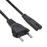 Akyga AK-RD-04A Netzkabel für Laptop 2 Pin Polig IEC C7 / CEE 7/16 Europlug 0.5m